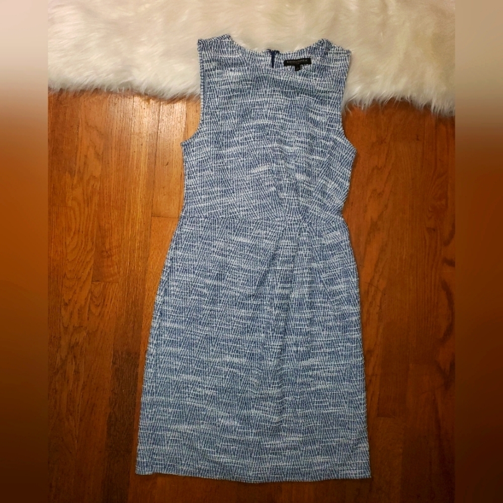 Banana Republic Navy And White Sleeveless Dress